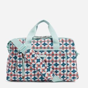 NWT Vera Bradley Compact Weekender Travel Bag in Water Geo